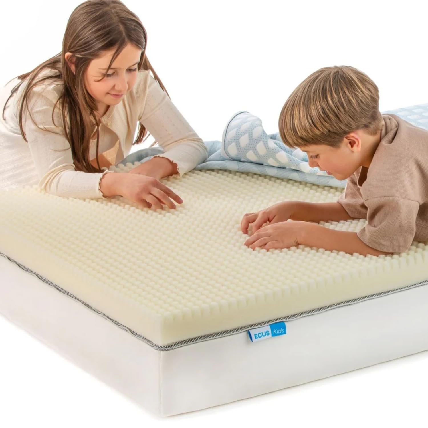 Ecus Kids, Colchón Infantil Care Ultimate Junior 90x200, Muelles Ensacados, Extra Transpirable, Firmeza Adecuada, Tejido Xtra-Cool, Altura 19 cm