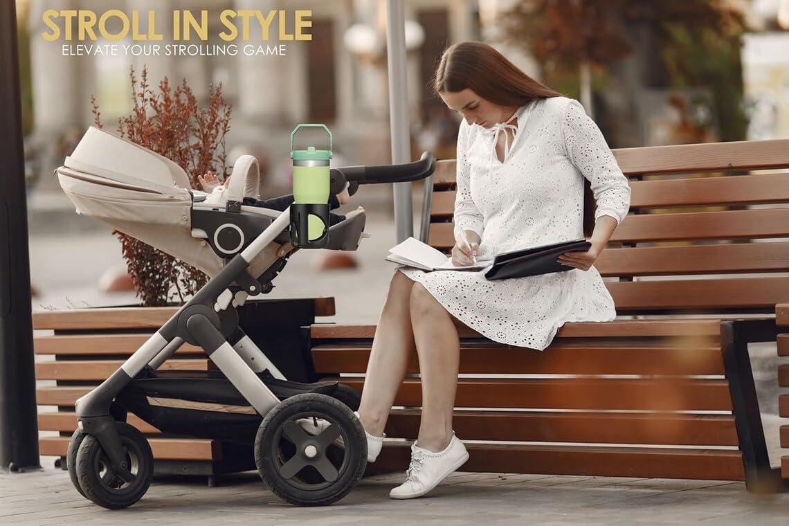 New Cup Holder Compatible with Summer Infant. A Solid Super Secure Fit. 360 Degrees Rotatable. Anti-Shake Spill Resistant. (Gray) : Baby