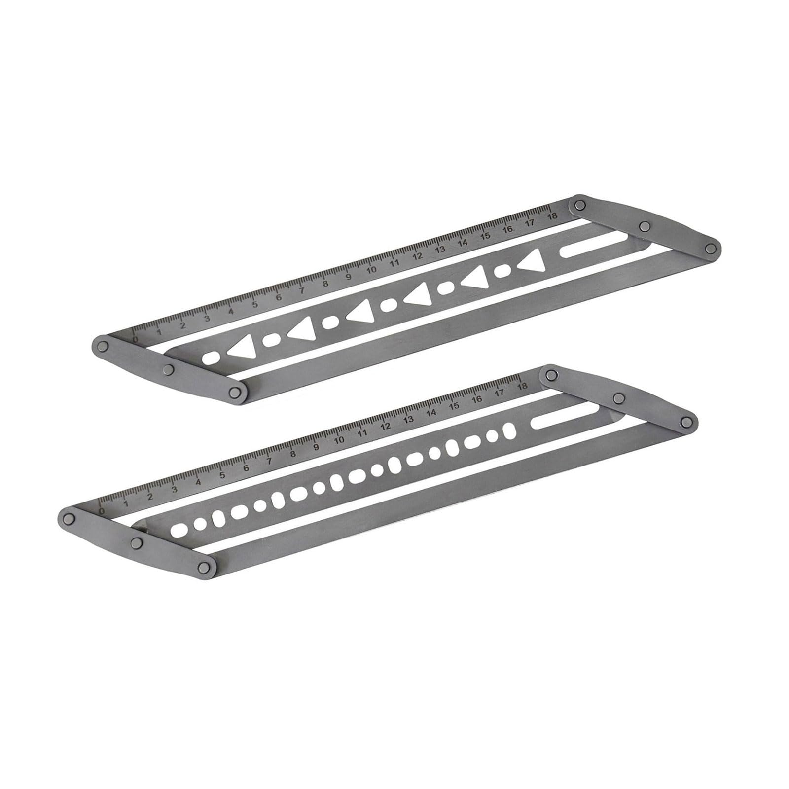 Belt Hole Punching Template Tool Stainless Steel Belt Holes Punching Positioning Guide Ruler with Scale Marking Stainless Steel Hole Puncher Guide