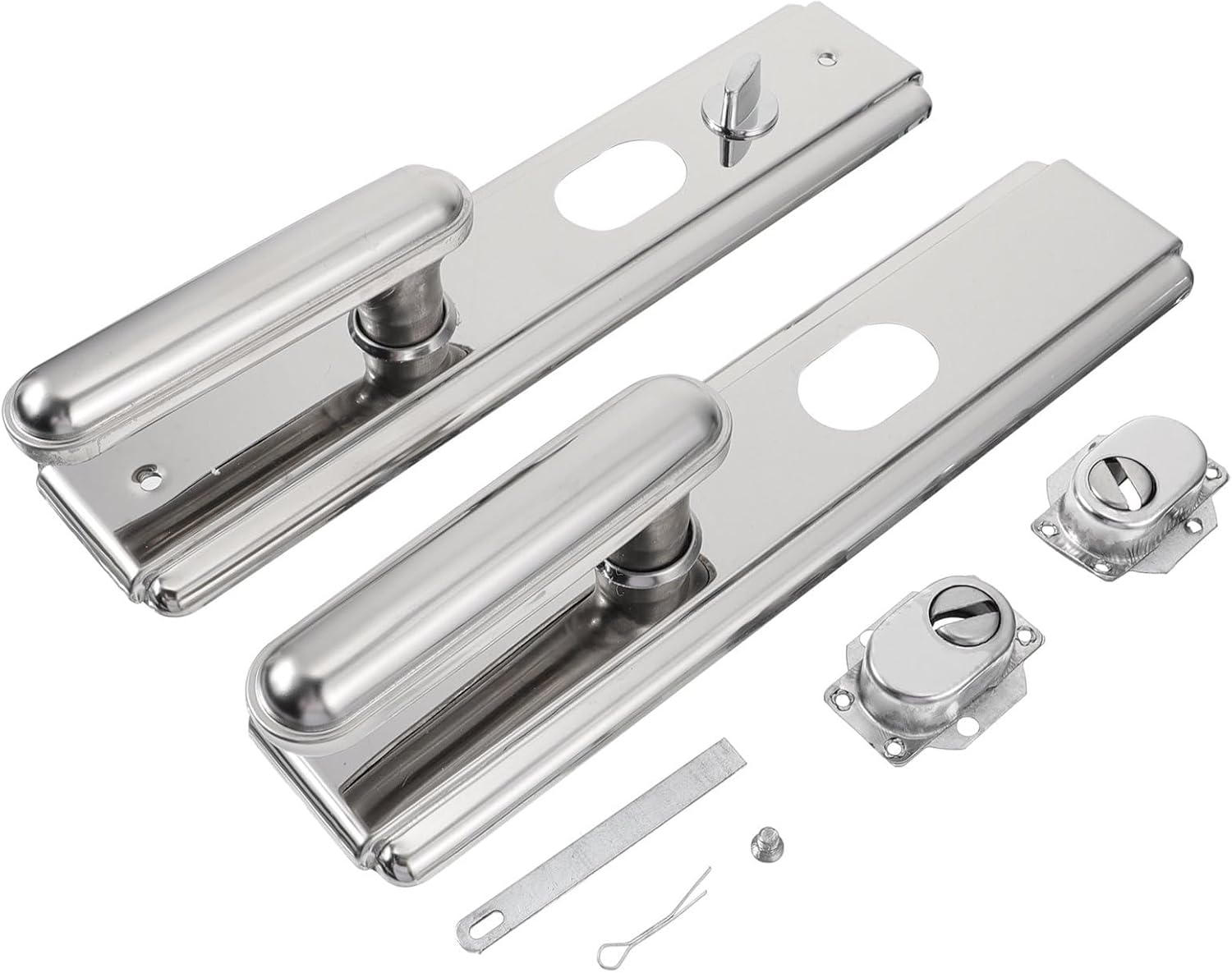 Stainless Steel Door Knob Silver Pull Modern Brushed Nickel Handle Easy Install Unique Design