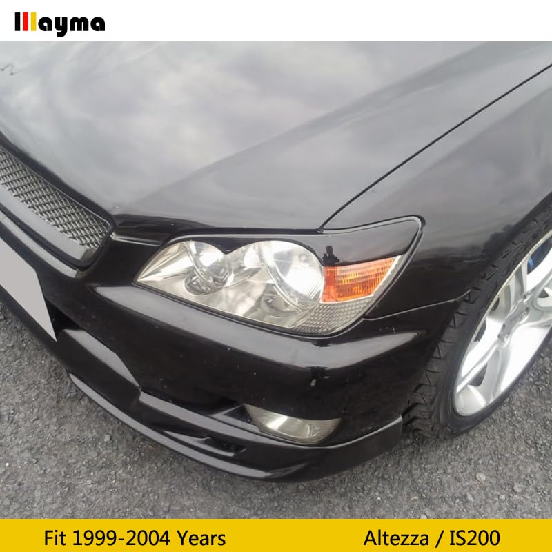 Reflektor samochodowy osłona brwi naklejka wykończeniowa, Compatible With LEXUS, IS200 Altezza 1999-2004 lampa czołowa powieka(Fiber glass)