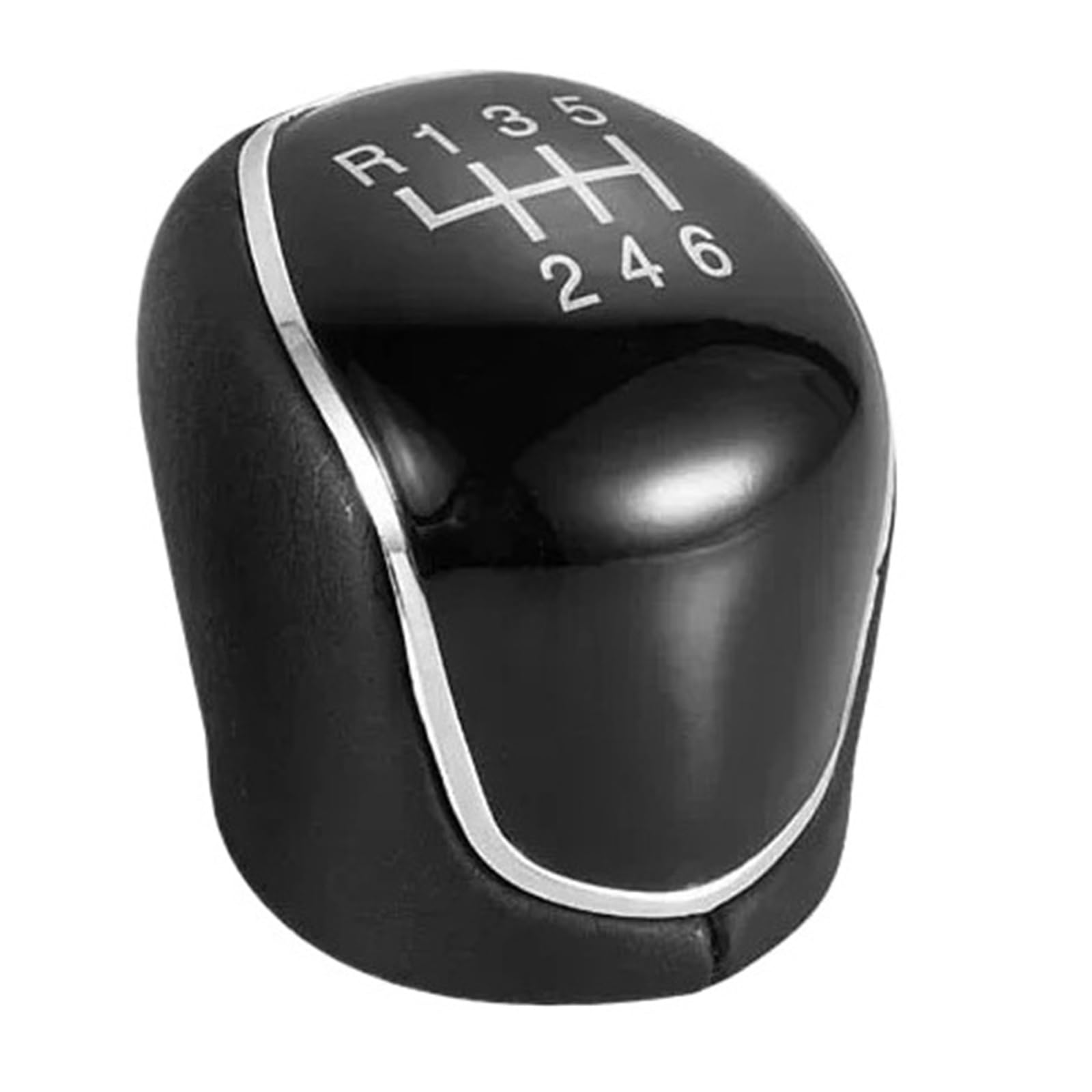 XZCVTYW Car Shift Gear Knob Cover Car Shifter Stick 5/6 for Ford for S-Max C-Max Kuga Galaxy Mondeo 4 Mk4 Transit Tourneo Connect Focus Auto(Black 6 Speed)