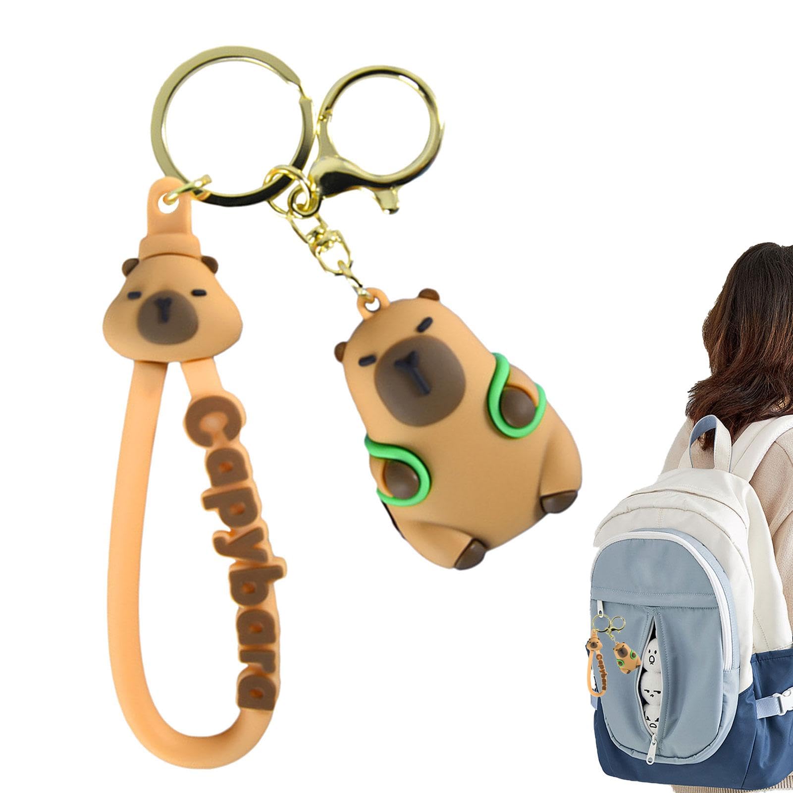 LunarCharm Lot De 2 Porte-Clés Capybara En Peluche