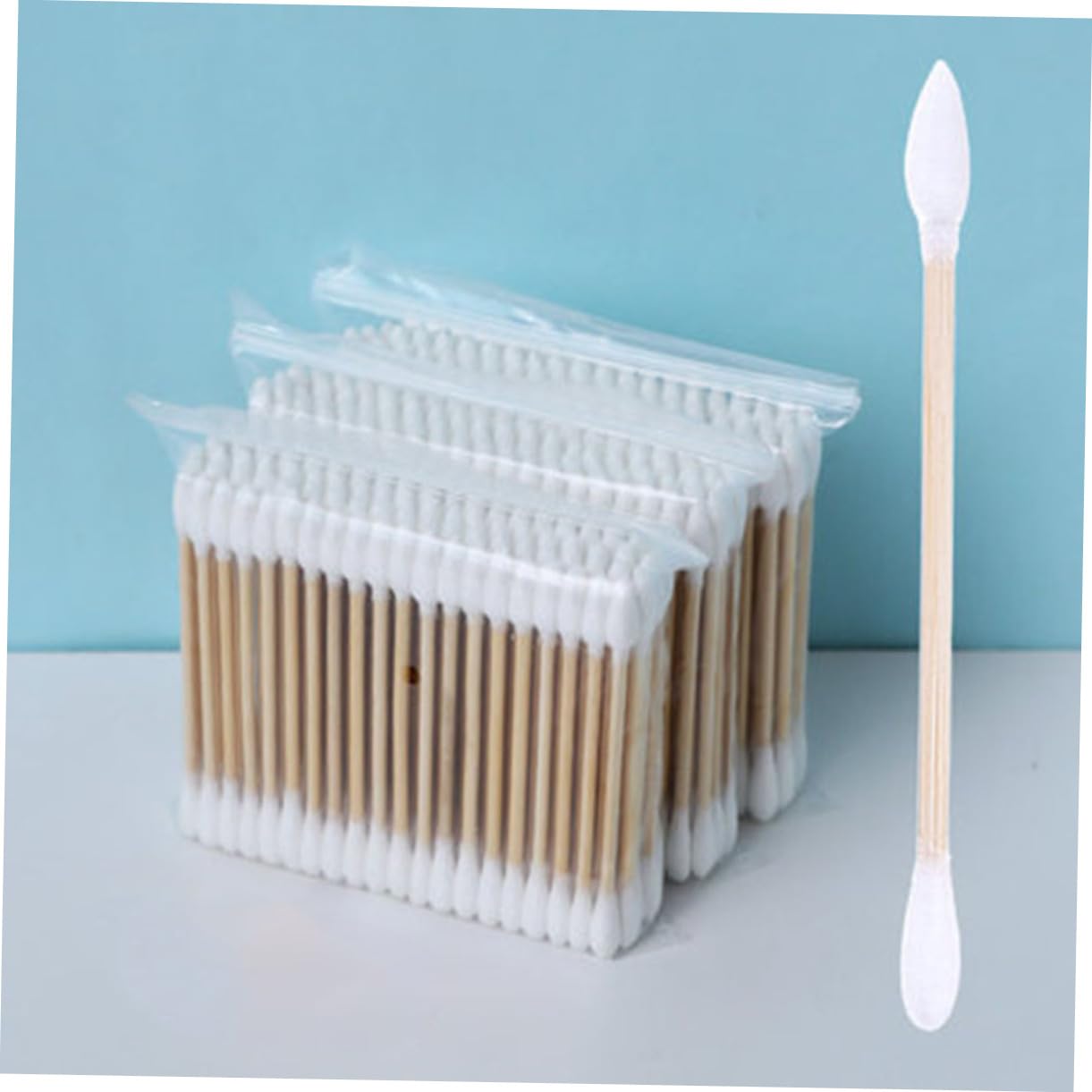 1200piezas Bastoncillos De Algodón Dobles Para Maquillaje Limpieza y Cuidado Hisopos Multifuncionales Puntas y Afiladas Para y