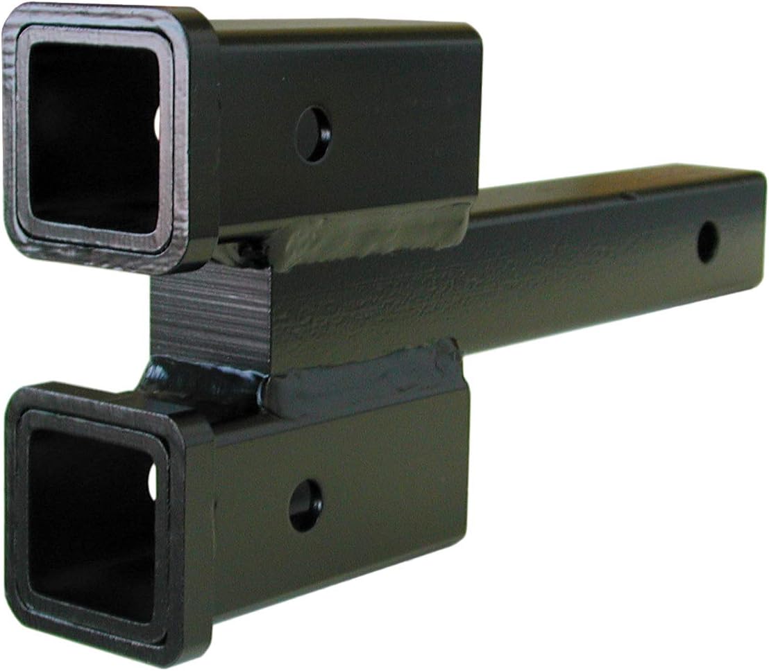 Roadmaster 077-2 Dual Receiver Hitches with 2" Top and Bottom Offset fits 2" Receiver Hitch | 10,000 lbs Towing Capacity | 400 lbs Max Tongue Weight | Durable Powder Coat Finish | Made in The USA