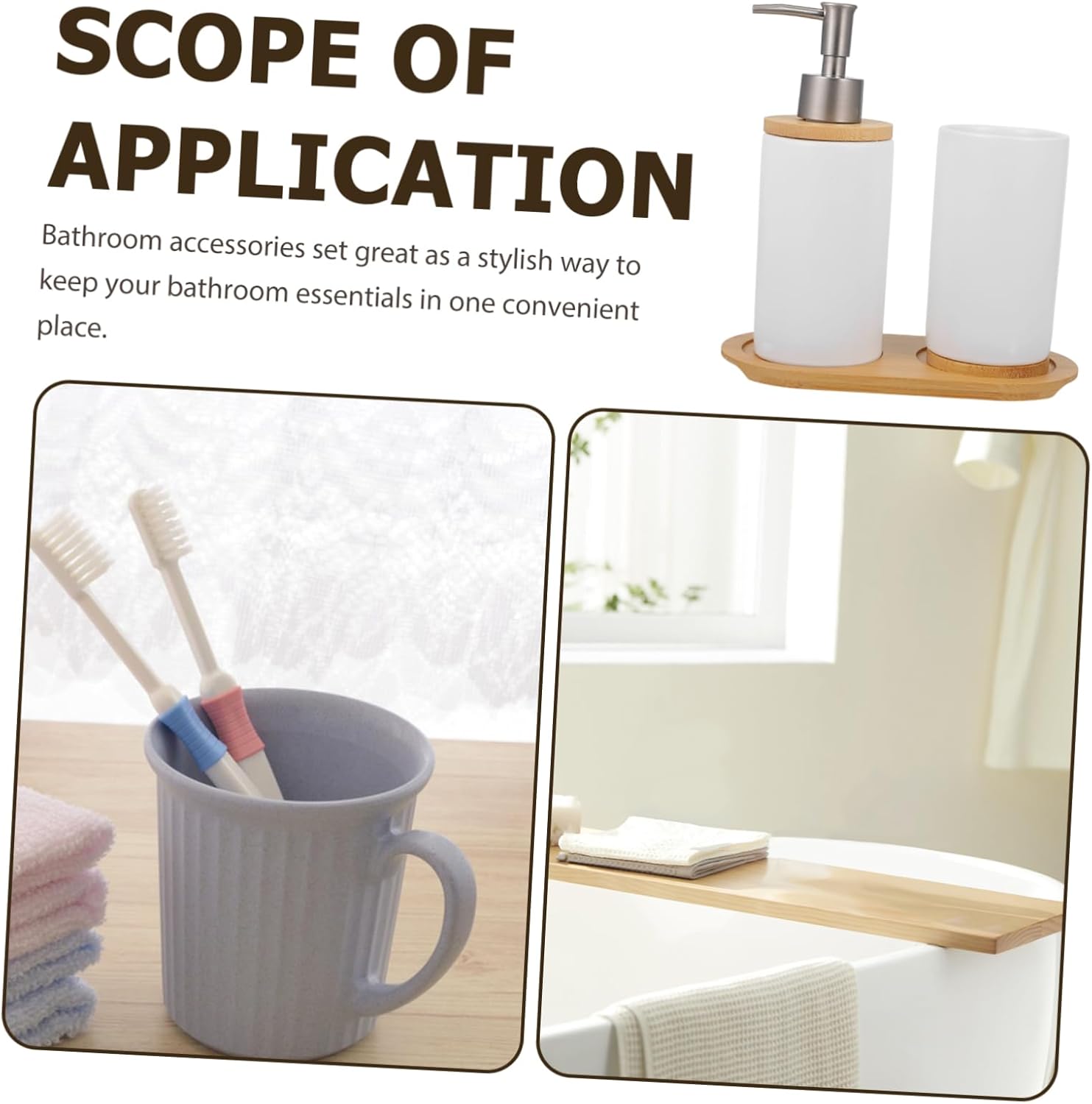 1 Set Elegant Ceramic Bathroom Accessories Set Includes Toothbrush Cup Lotion Dispenser and Base Minimalist Design for Stylish Bath and Daily Storage Needs