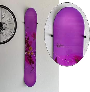 Ski/ Snowboard Storage Rack, Snowboard Display Rack, Wall Mount Storage Organizers, Floating Hanger Rack - Invisible Design - Hold 2 Snowboard - Screws and washer Included - Protect Snow Board