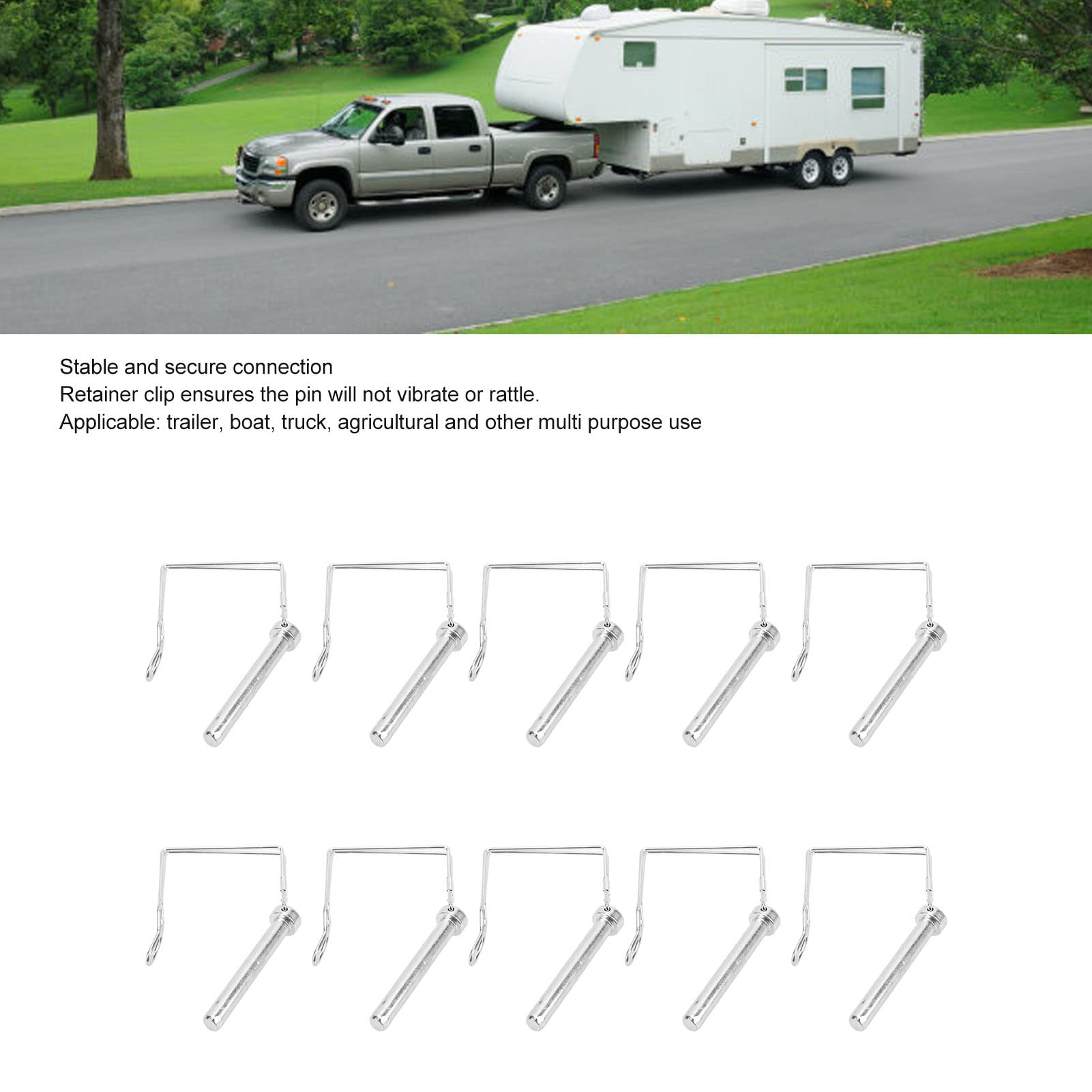 Set 5 Perni Di Sicurezza Zincati 10x70mm - Per Rimorchi E Attrezzature Agricole