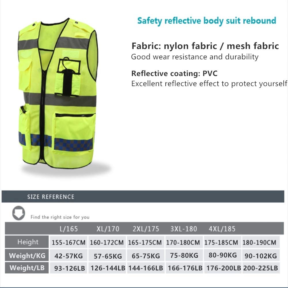 Safety Vest High Visibility Outdoor Safety Protection Reflective Vest Safety Construction Reflective High Light Traffic Warning Vest Work Cycling Runners Color Orange Size Xxxl Amazon Ae Tools Home Improvement