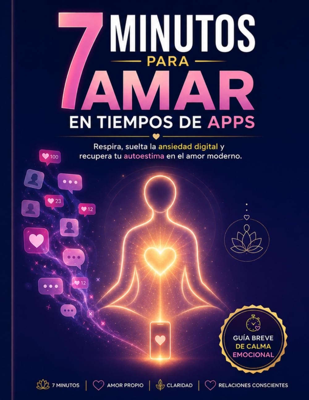 7 Minutos Para Amar en Tiempos de Apps: Respira, suelta la ansiedad digital y recupera tu autoestima en el amor moderno