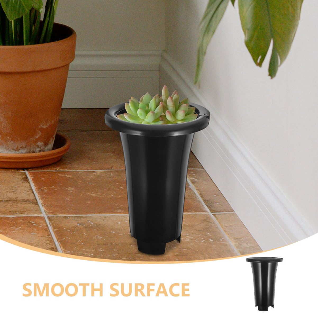 10 Pcs Pot en Plastique PP Épaissi avec Trous D'aération pour Plantes Succulentes et Orchidées à Utiliser en Intérieur et Jardin