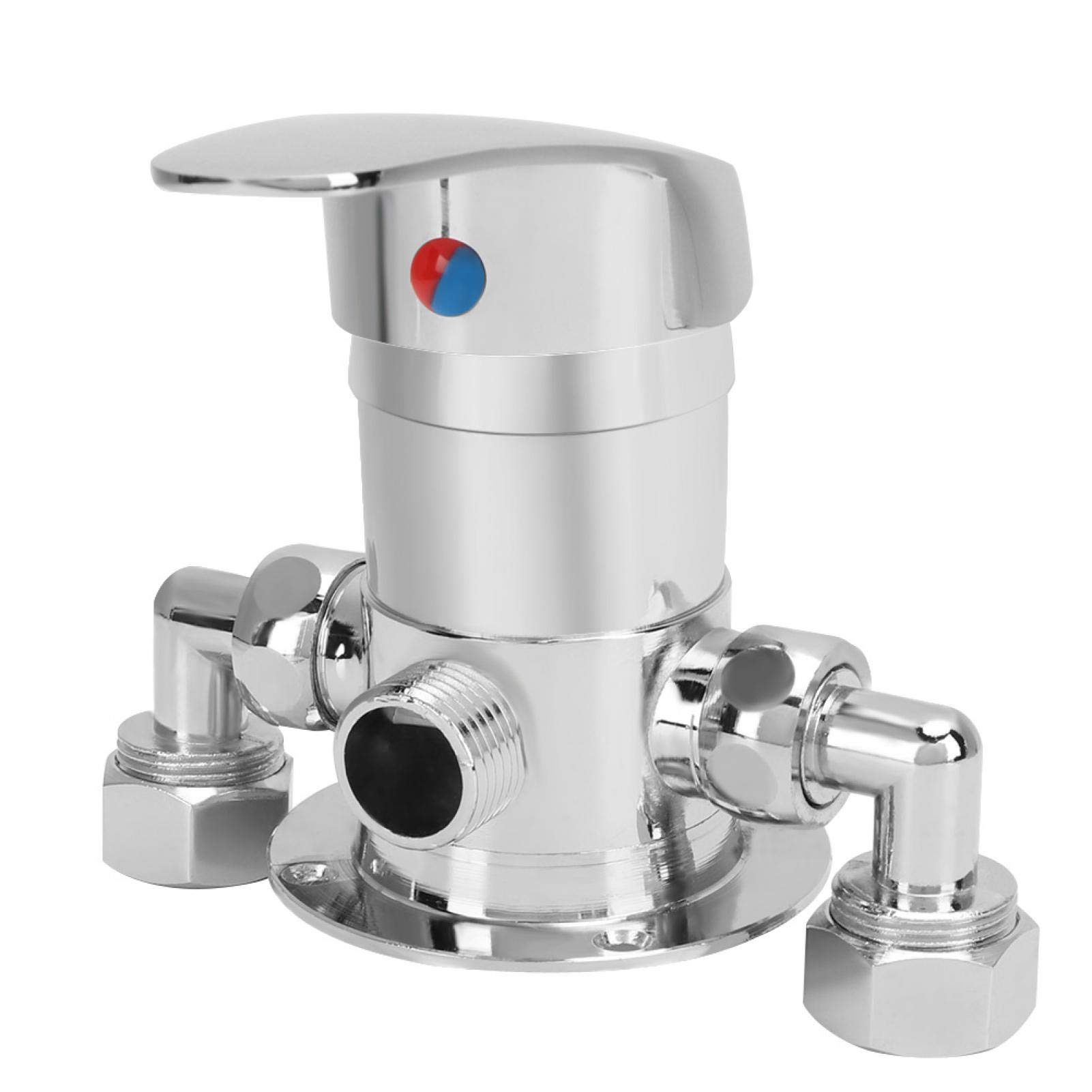 Rubinetto per doccia a parete con interruttore valvola di controllo per acqua fredda e calda, G1/2 Pollici Valvola Miscelatrice Doccia a 3 Vie per Bagno, bacino di lavaggio