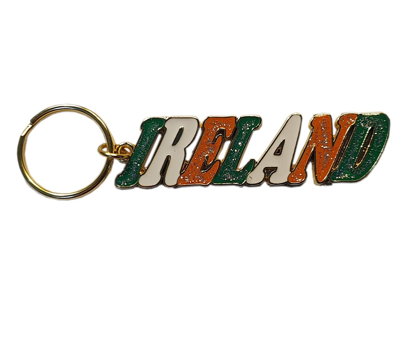 Buy Ireland Word Keychain Metal and Enamel / Glitter / Colours of