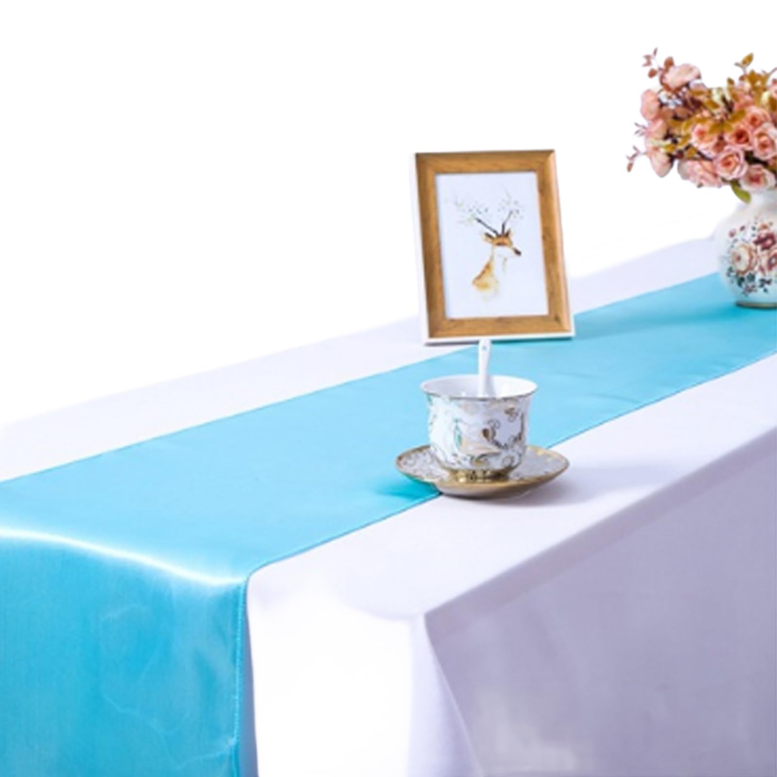 Tsophreniq 10pc Gold Table Runner Collection 12x108Inch, Enhances Ambiances for Various Celebratory Occasion Buffet Table Runner