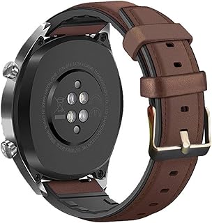 WSGGFA 22mm 20mm Leather Silicon Strap For Huawei Watch GT2e / GT2 46MM Honor Magic 2 Smart Band Bracelet Stainless Straps..., unisex-adult