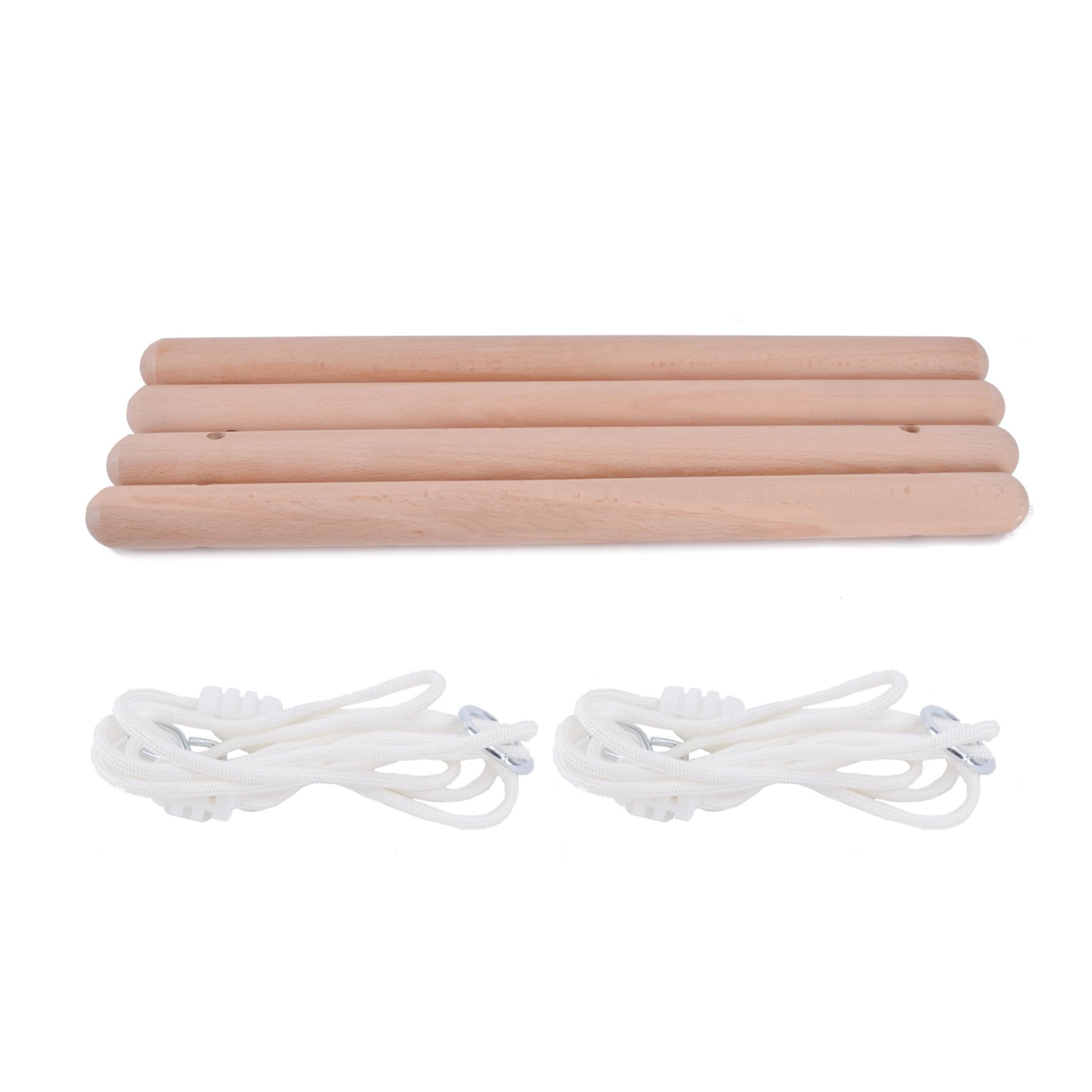 Balançoire bébé intérieur Coton Bois hêtre Blanc 30 kg | Avec ceinture de sécurité, hauteur réglable et ancrage plafond, Fabriquée en UE