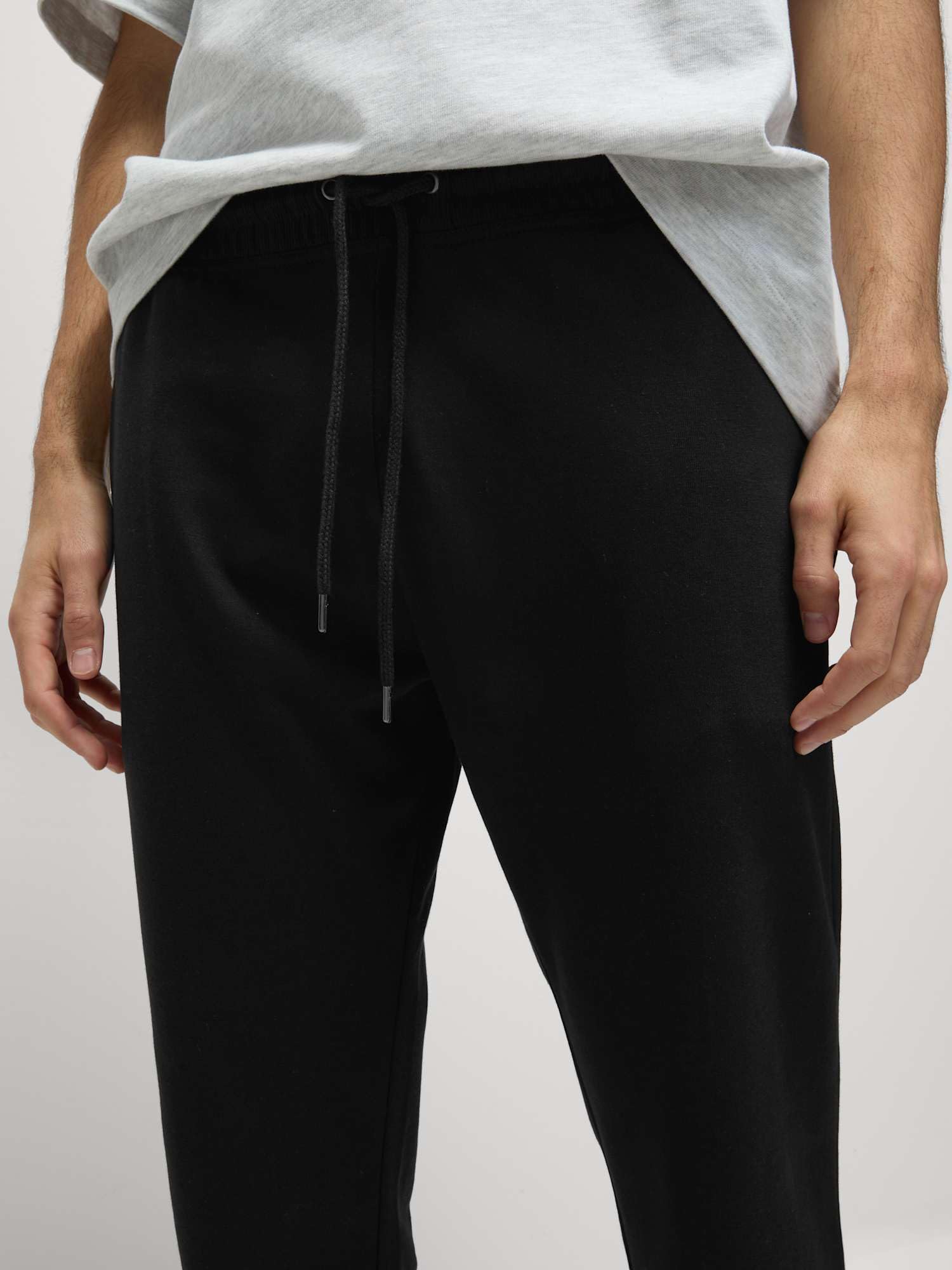 Marks & Spencer Pantalon de Jogging Droit en Coton Noir XXL