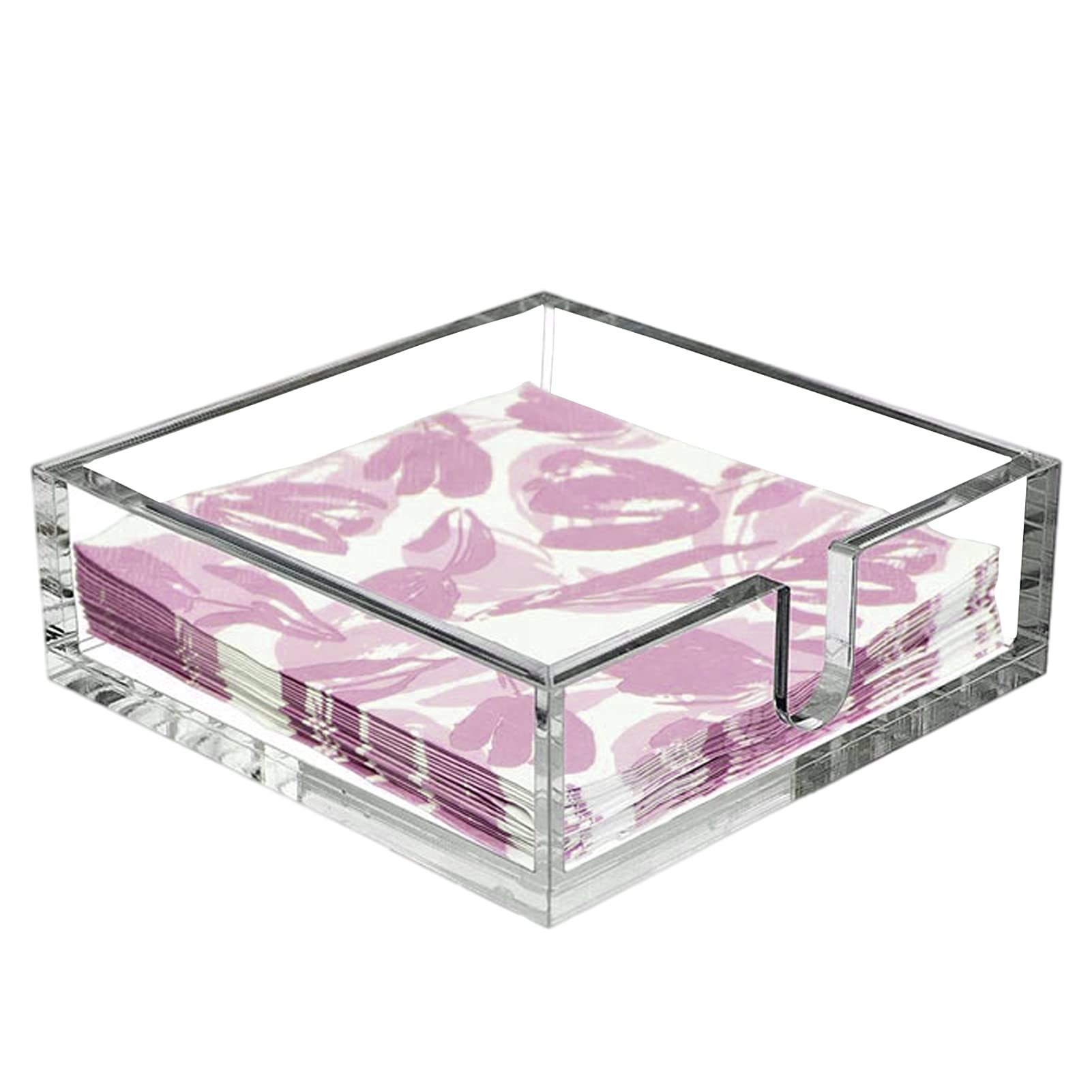 Portatovaglioli Verticale In Acrilico Trasparente – 14x10,5x4 Cm, Stabile E Salvaspazio Per Tavola E Cucina