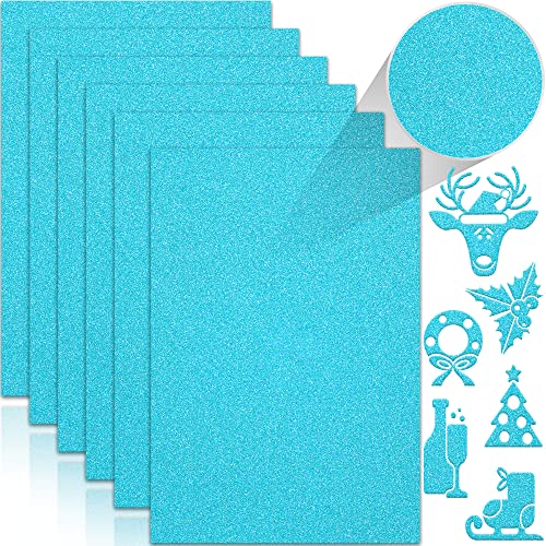 Twavang 24 Sheets Light Blue Glitter Cardstock Paper, A4 Premium Sparkly Paper For Scrapbook, Diy Projects, Party Decoration, Gift Box Wrapping 250Gsm/92Lb #TOP22