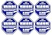 6 "REAL" Blue Octagon-Shaped Video Surveillance System Security Door & Window Stickers 3 X 3 Inch 3M Vinyl Decals