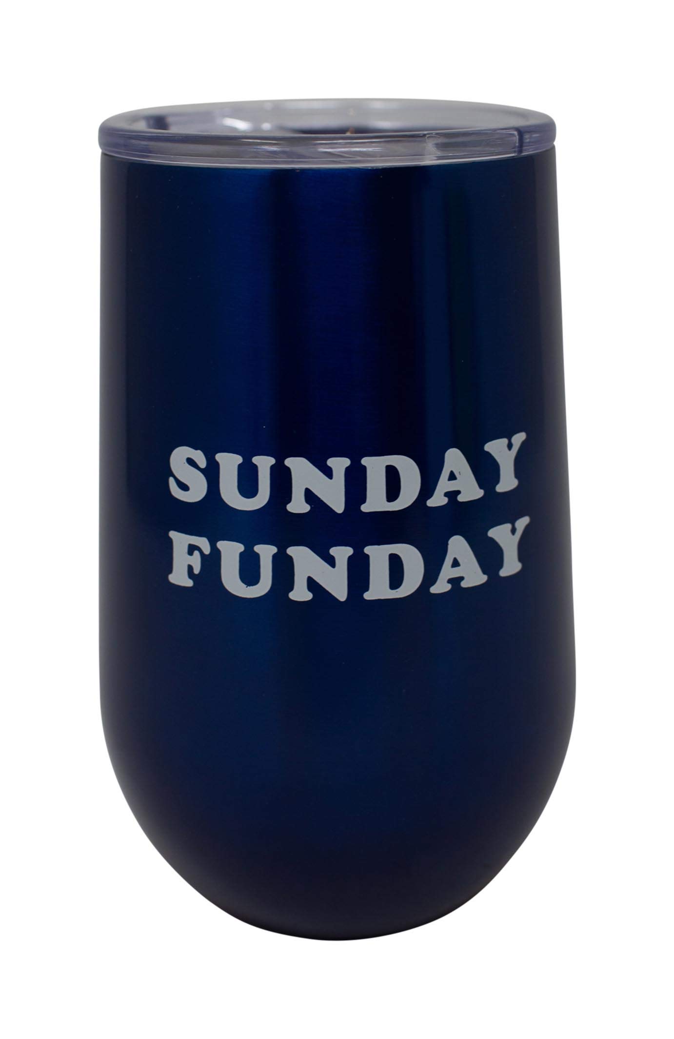 Boston WarehouseStainless Steel 16 ounce Insulated Stemless Wine Cup, Sunday Funday