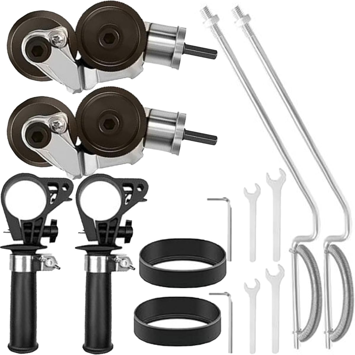 2 pcs Electric Drill Plate Cutter Attachment, 2024 Upgraded Metal Sheet Cutter Adapter - Drill Cut Pro Metal Plate Cutting - Nibbler Metal Drill Attachment for Iron, Copper, Aluminum, and Steel Sheets