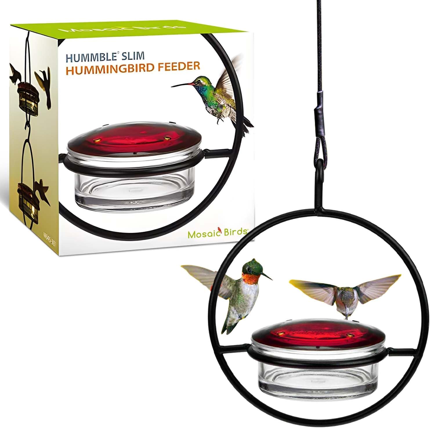 Mosaic Birds Hummble Slim Hummingbird Feeder, M045-301, 3.4 Ounce Capacity, Clear, 1 Piece - Image 9