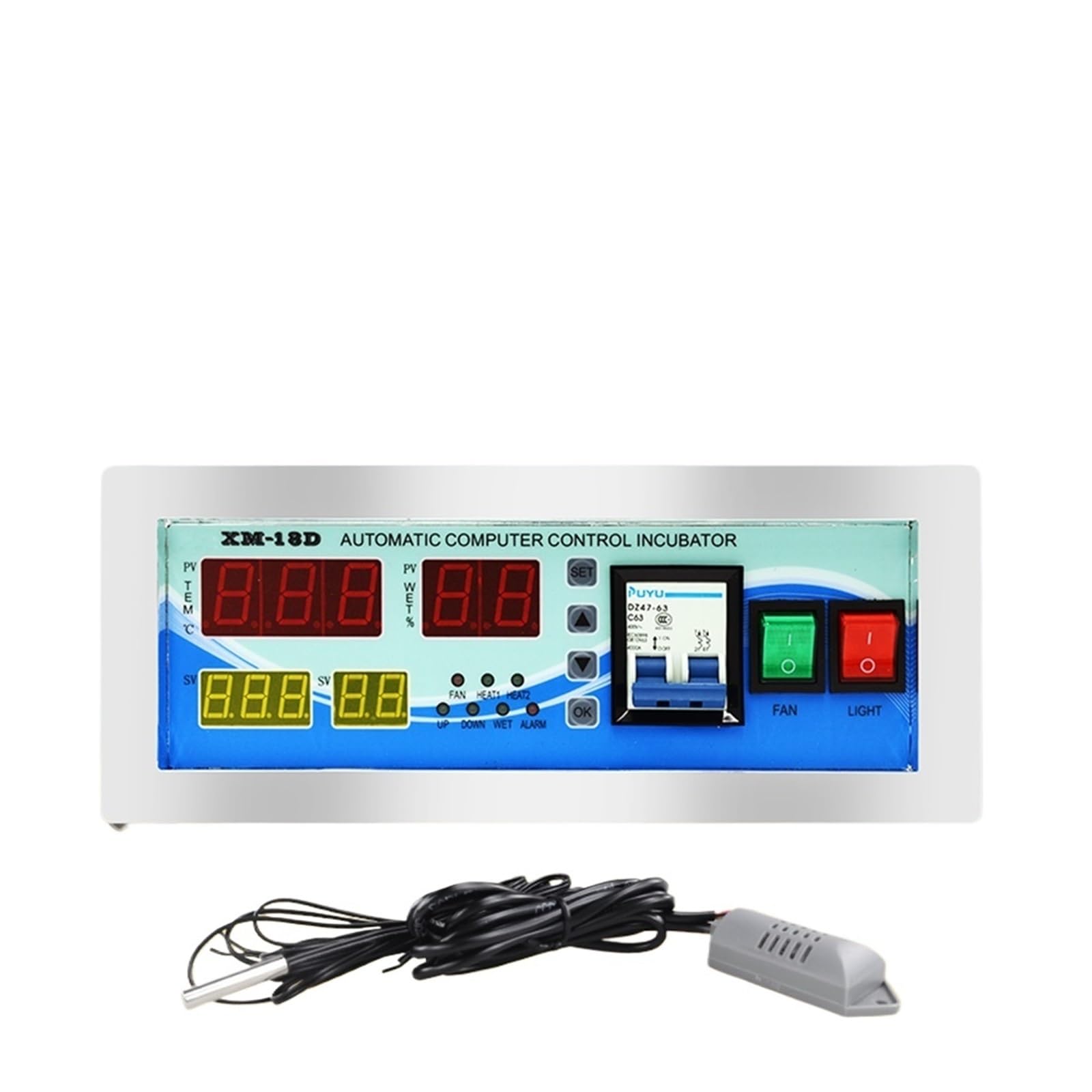 Kontroler Temperatury, XM-18D Inkubator do jaj Cyfrowy Automatyczny Termostat Kontroler Temperatury Miniaturowy System Sterowania Inkubatorem do Jaj Maszyna Wylęgarnia