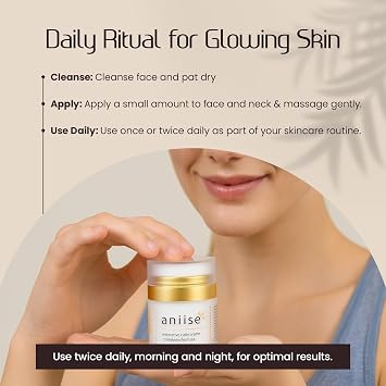 Aniise Restorative Face Cream with Vitamin E for Daily Use - Reduces Wrinkle, Hydrates and Refreshes Skin - Gentle Moisturizer, Normal Skin Formula - All Natural, Vegan 1 oz (Packaging May Vary)