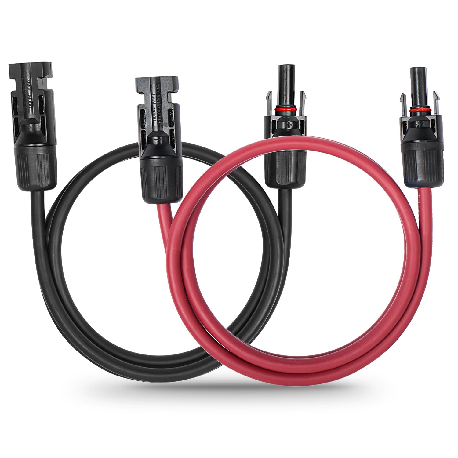 Kimbluth 12 AWG Solar Extension Cable 3FT Black + 3FT Red, Ultra Solar Panel Wire Male to Female Tinned Copper Wire for Solar Panel, Automotive, RV, Boat, Outdoors