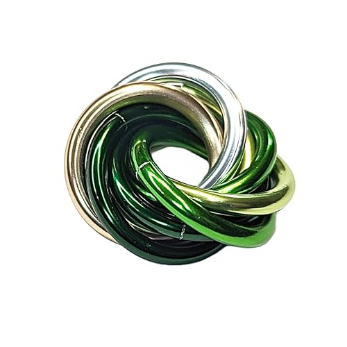 Miniatura 47 de Möbii Fidget Ball (MultiColor): Quiet Mobius ADHD Anxiety Stim Stress Relief Toy Tool for Home Travel Office or Desk (Small, Full, American Chrome)