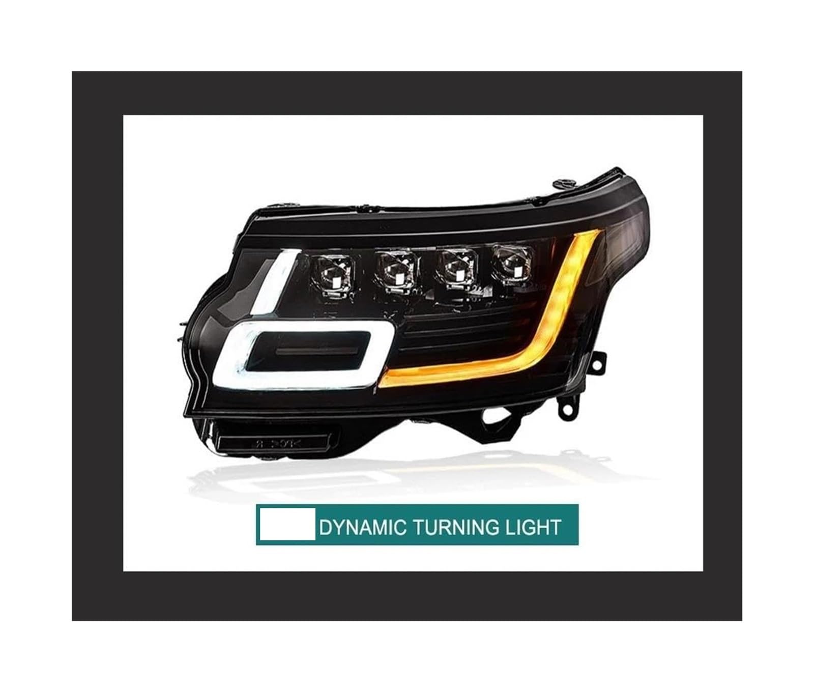 Dynamiczne kierunkowskazy do Land Rover Range Rover 2014-2017 LED do jazdy dziennej (DRL) Dynamiczne przednie reflektory samochodowe Grupa optyczna (jazda po prawej stronie)