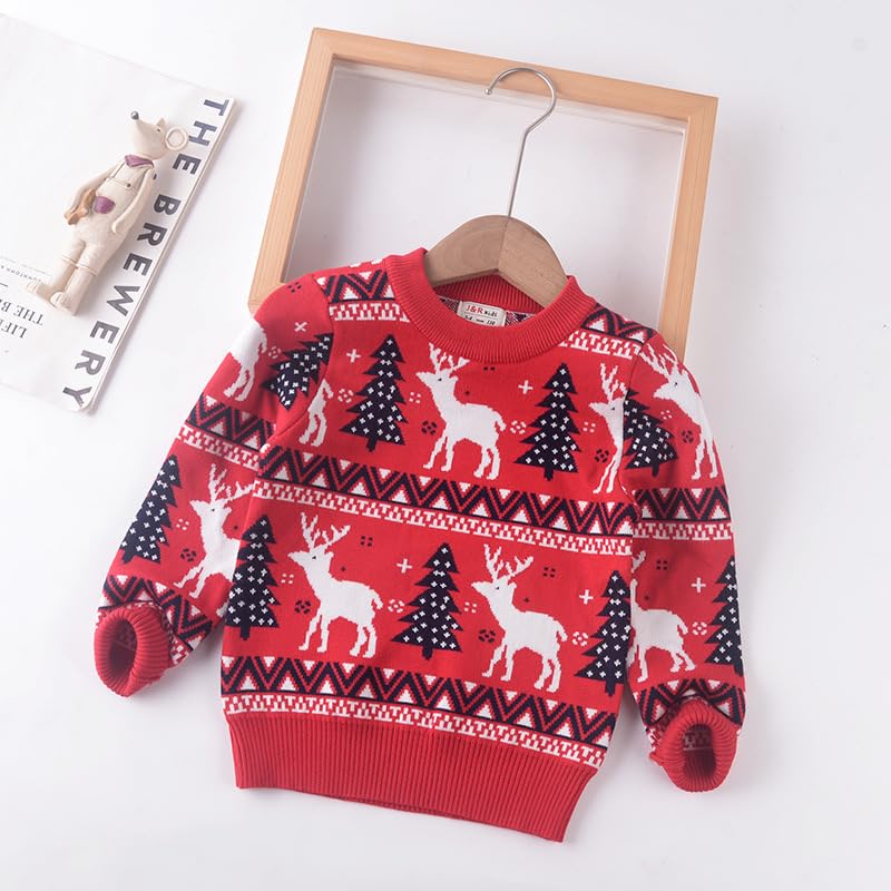 Image of Ugly Christmas Sweater for Girls Funny Xmas Knit Pullover Shirts Kids Child Holiday Jumper Tops Outfit 2-14 Years