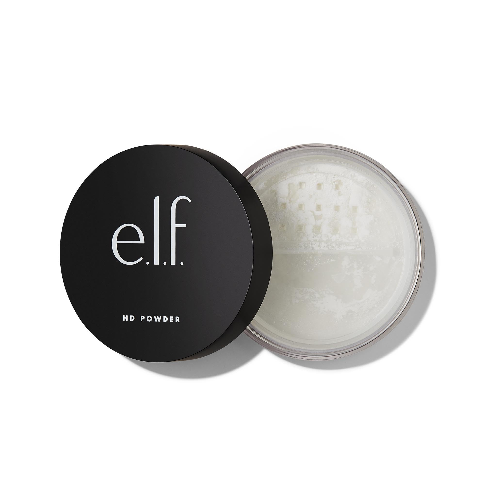 e.l.f. High Definition Puder, loses Pulver, leicht, langlebig, erzeugt einen weichen Fokuseffekt, überdeckt feine Linien und Unvollkommenheiten, durchsichtig, strahlendes Finish, 8 g