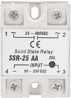 Solid State Relay-SSR-25 AA 25A Solid State Relay Module SSR AC-AC Input 90-250V AC Output 24-480V AC