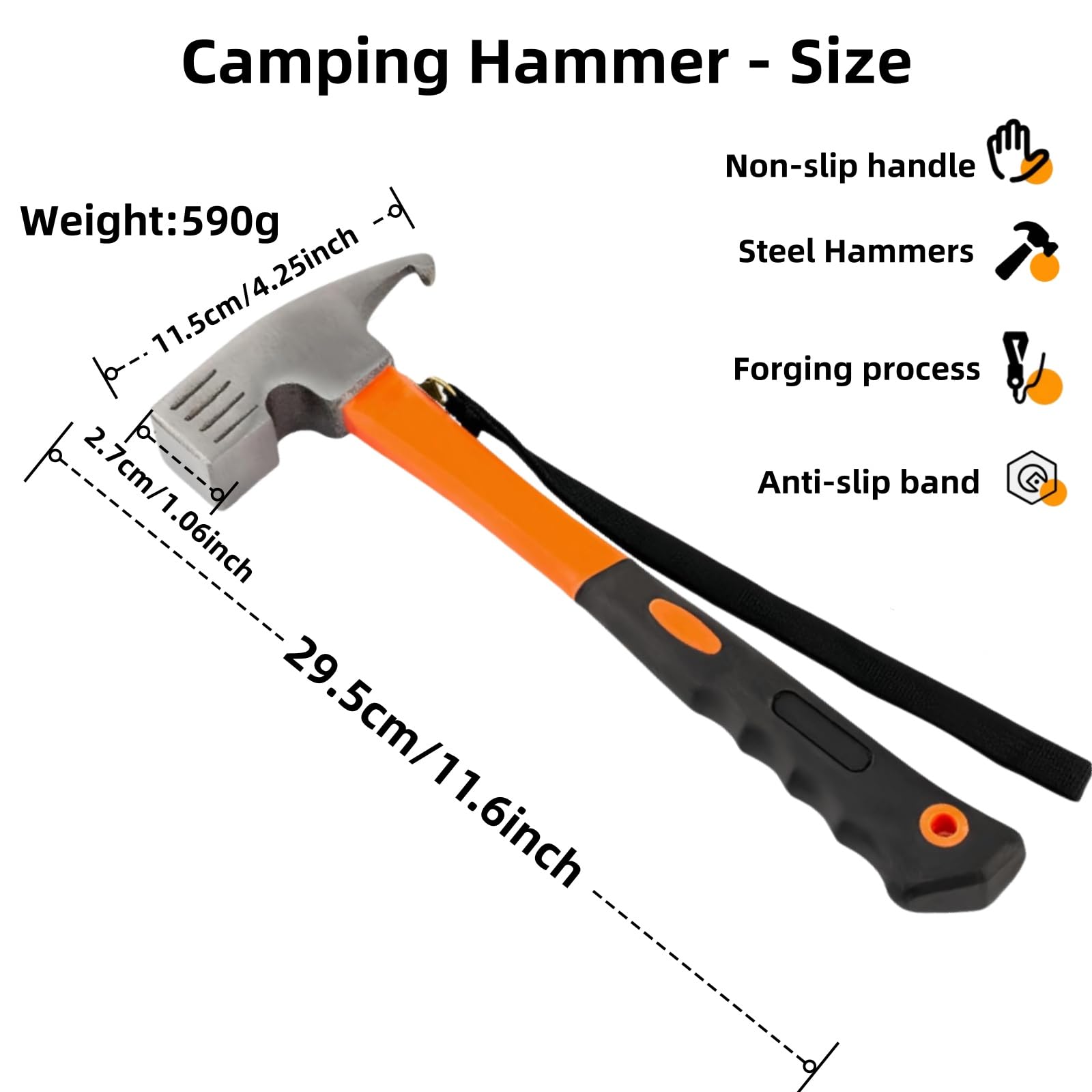 Multi-Functional Camping Hammer For Tent Stakes, Portable - View #8