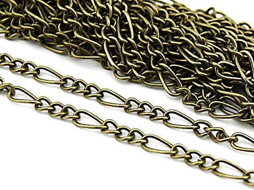 2 m Kette antik Bronze mit langen Gliedern