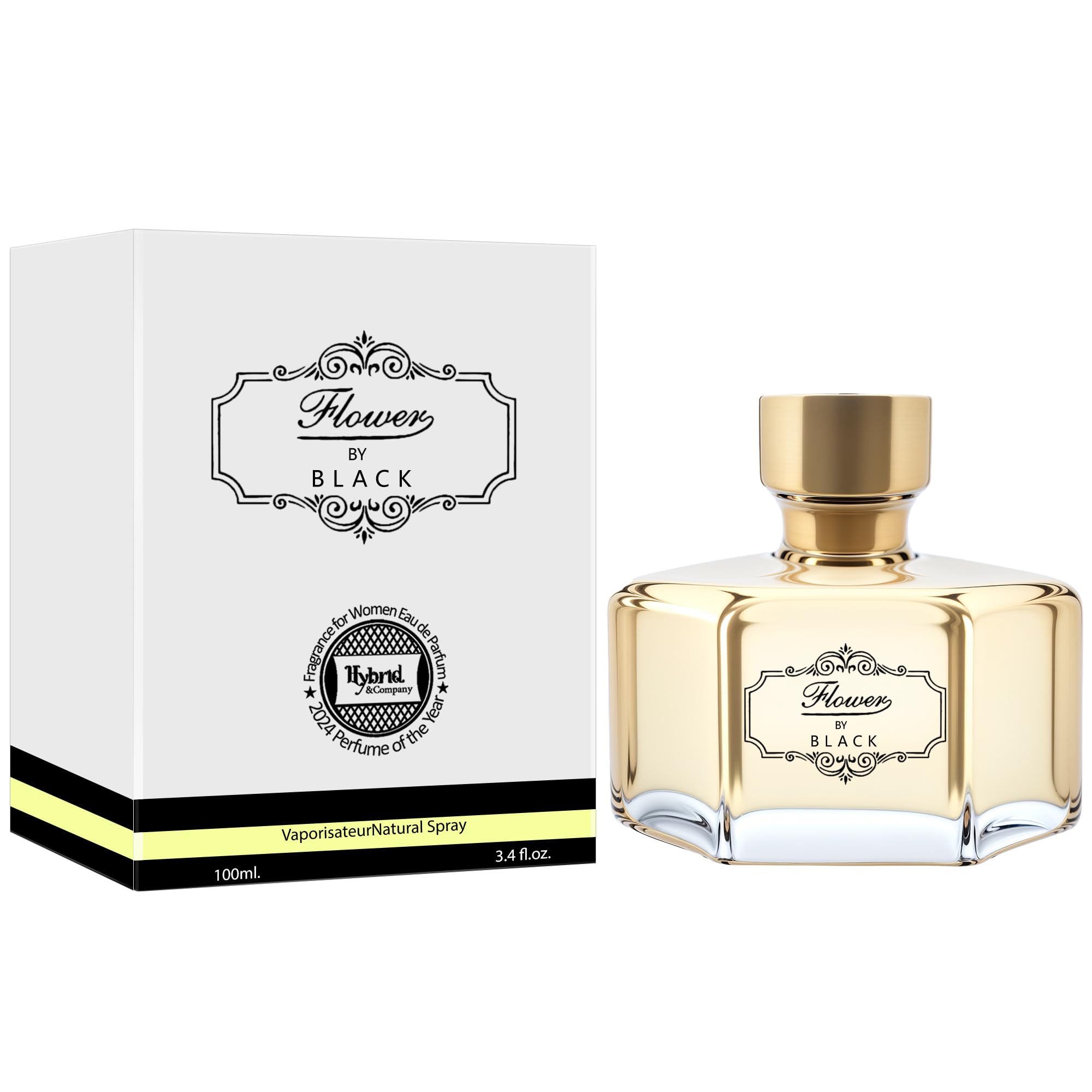 Hybrid & CompanyWomen Flower By Black Eau De Parfum Natural Spray Vaporisateur 3.4 Fl Oz