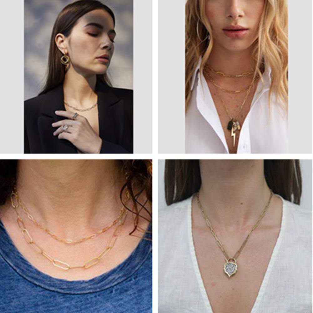 Catena a maglia ovale piatta, 5 m/rotolo, con placcatura in vero oro 18 kt, 10 x 3,6 mm, per choker, bracciali, collane e per la realizzazione di gioielli
