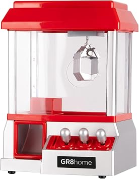 Gr8 Home Traditional Fairground Candy Grabber Desktop Sweet Treat Retro Arcade Joystick Sweet Machine Grab Gadget Fun Crane Claw Toy Game Dispenser