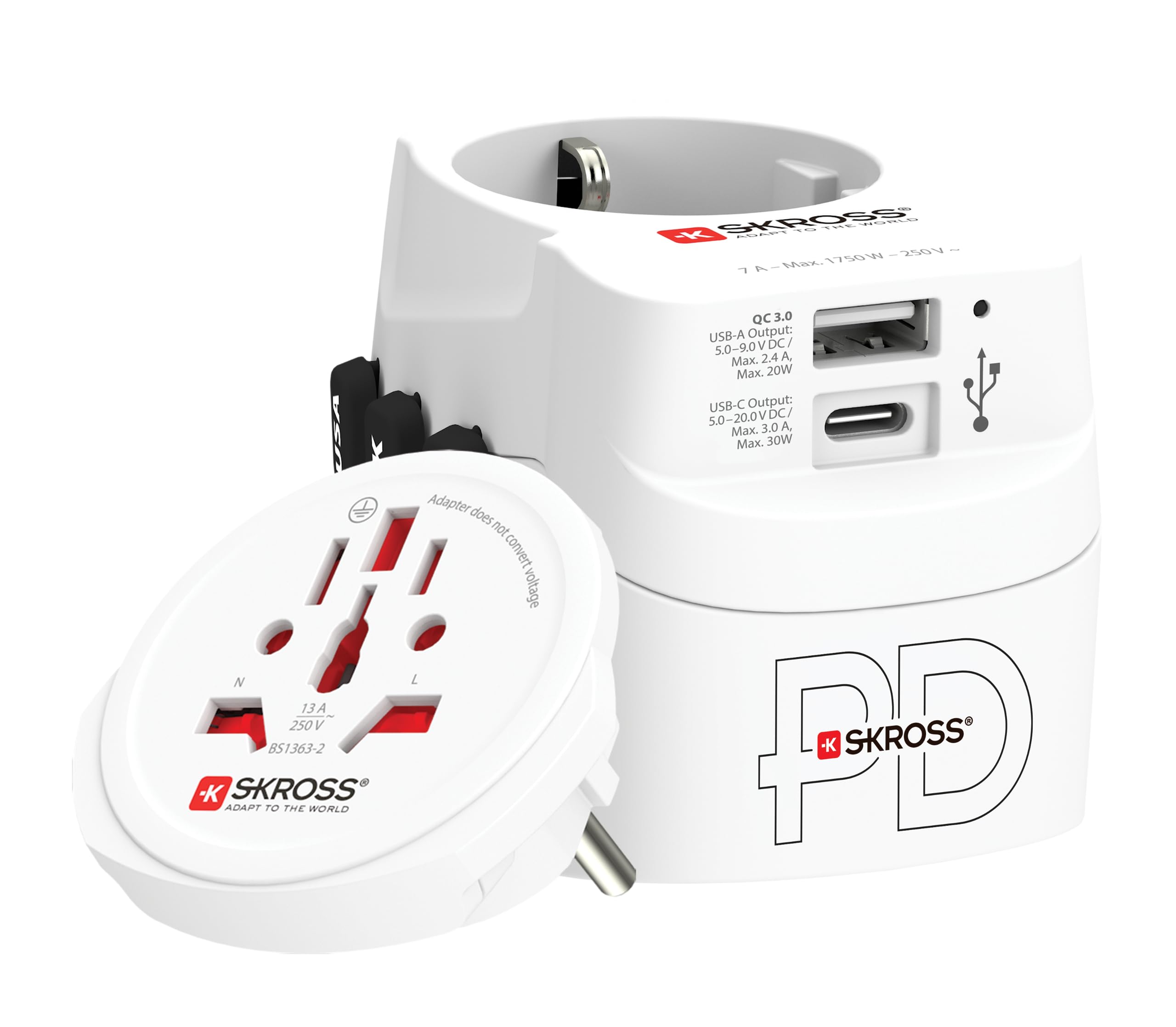 Skross AC30PD - Caricabatterie da viaggio PRO Light USB
