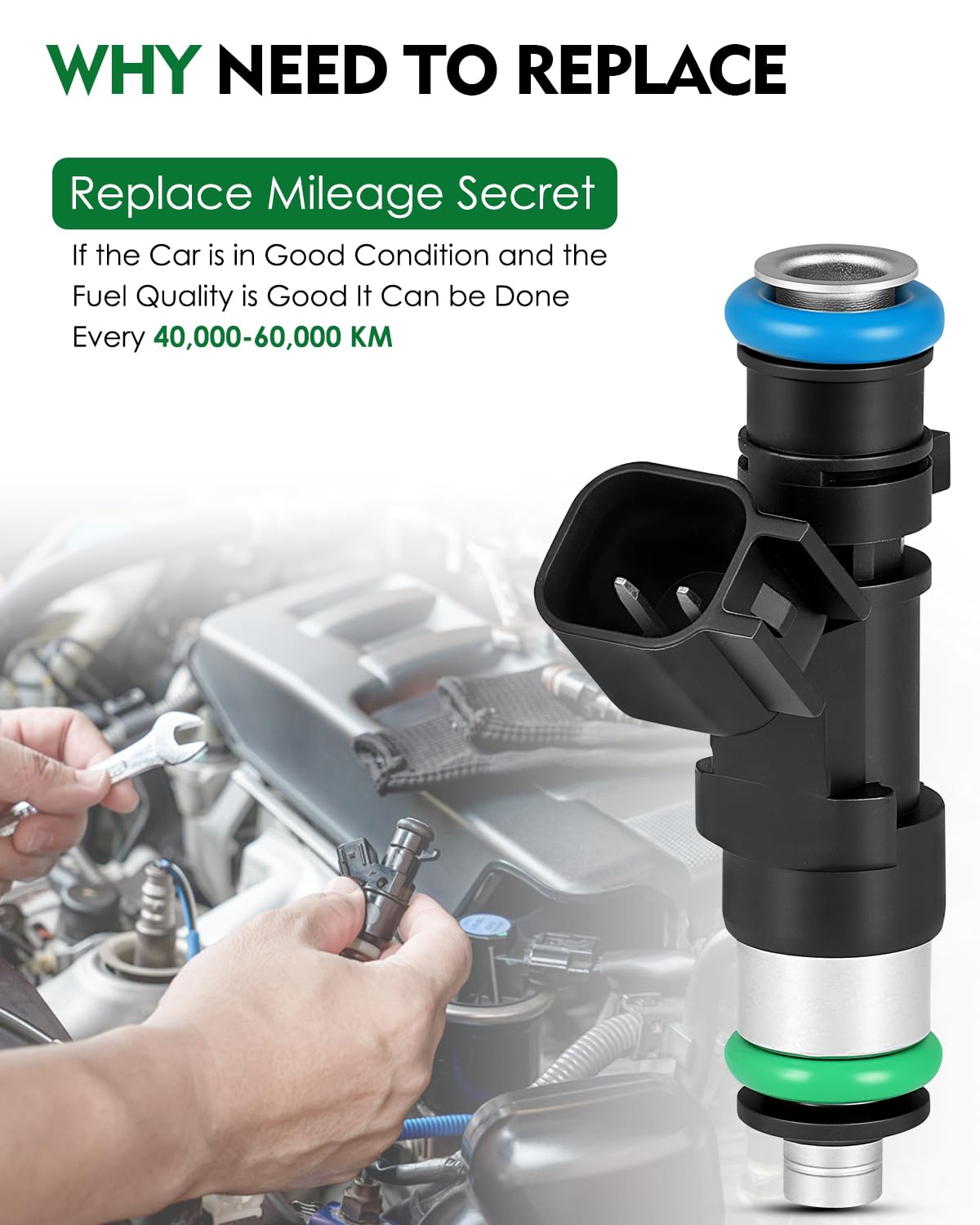 Upgraded Fuel Injectors 0280158028 Fits For:-Dodge 2006 2010 Charger Challenger Grand Caravan Magnum Nitro Stratus, For:-Chrysler 300 Pacifica Sebring 2.7L/3.5L/4.0L/5.7L (6 Pcs ALL-NEW)