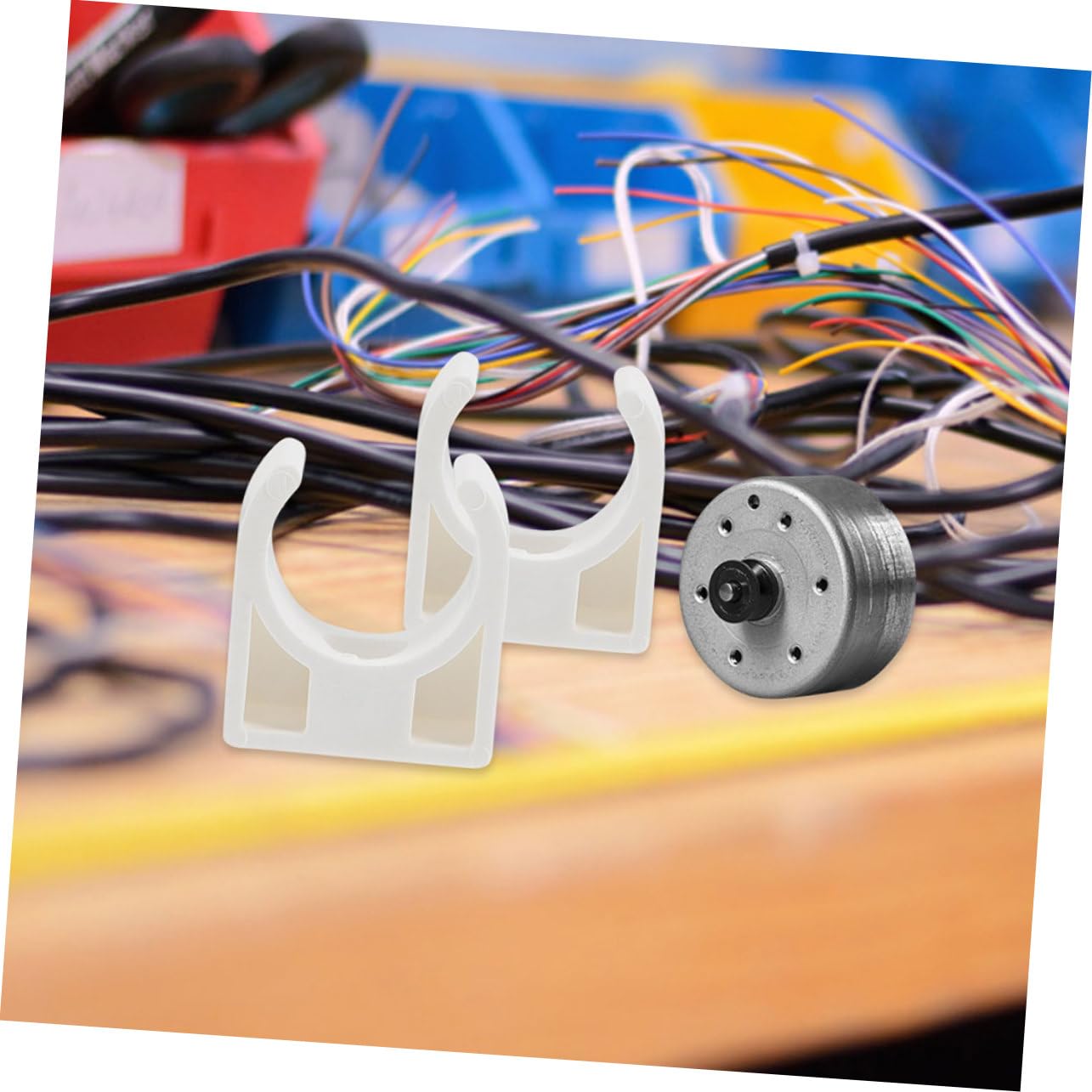 WOONEKY 20pcs Motor Clip Electric Motor Brackets Dc Motor Holder Small Motor Mounting Brackets Mini Motor Mounting Brackets Electric Motor Mounting Brackets Dc Motor Base Plastic