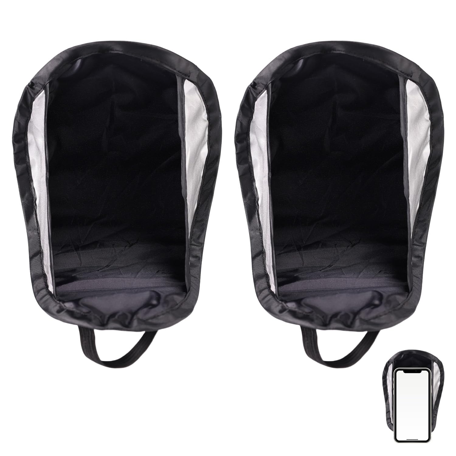 Lyreh 2pcs Phone Sun Shade, Foldable Anti-Glare Cellphone Sun Shield for Car & Outdoor Travel Use Universal Phone Umbrella Cover for iPhone & All