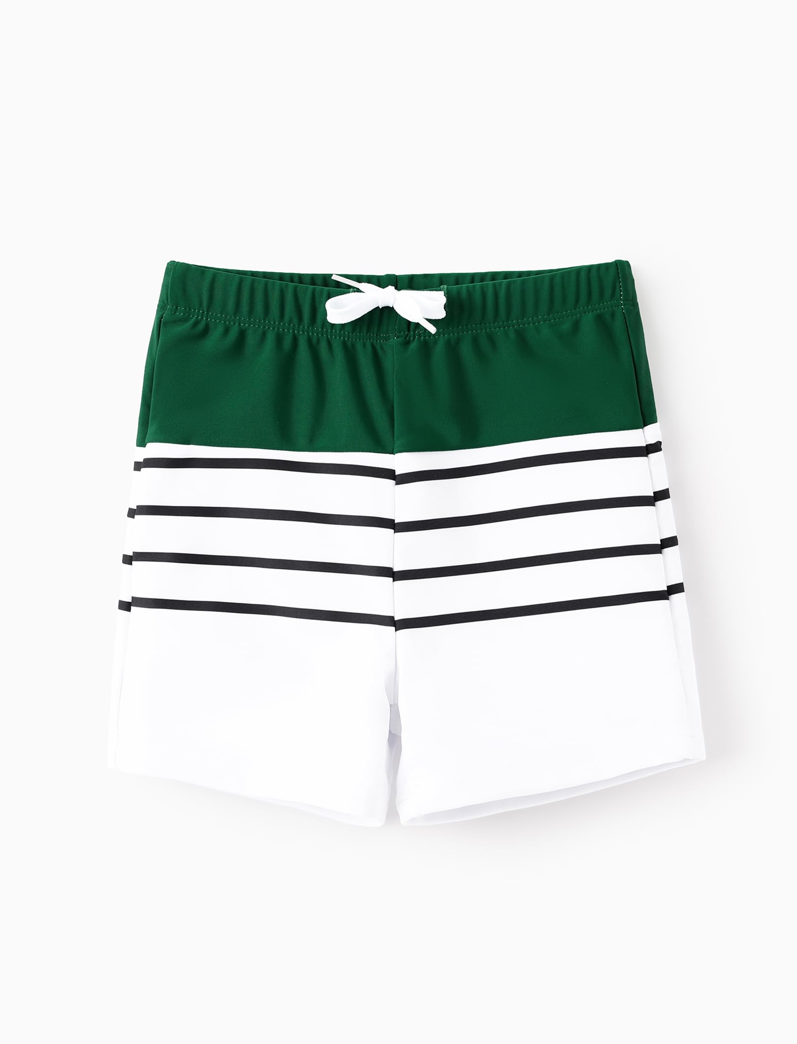 PATPAT Family Matching Swimsuits: Boys' Bathing Suit Quick-Dry Swim Trunks with Elastic Waistband - Daddy and Son Matching Beach Board Shorts for Summer Vacations, Green, Boy, 8-9 Years