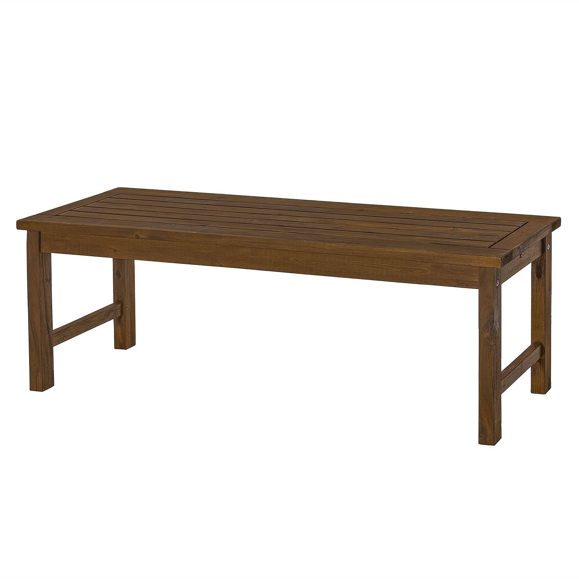 Walker Edison Furniture Company Wood All Weather Backyard Bench , Brown