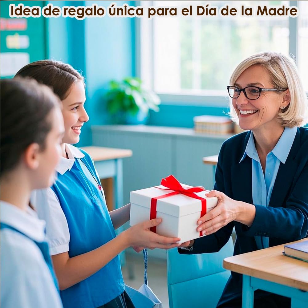 Regalo Profesora Navidad Infantil Regalos Originales para Profesores Espejo Compacto Regalo Maestra Infantil Regalo para Maestras Regalo Maestra Primaria Catequista Mujer Profesora Primaria