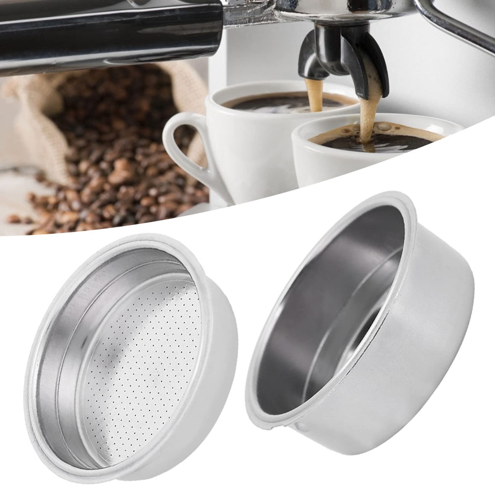 Filtro Caffè In Acciaio Inox Per Macchine Da Caffè - Single O Doppia Dose, Facile Da Pulire - Foto 2