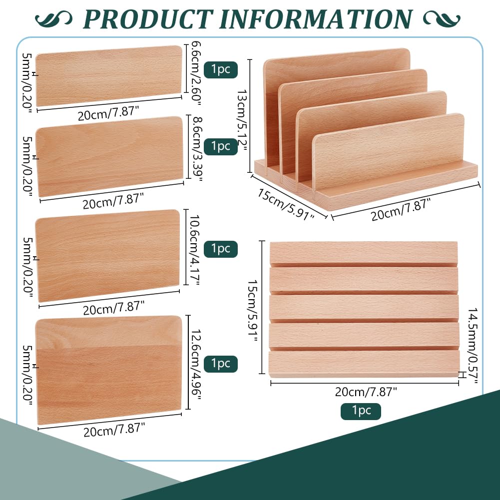 PH PandaHall Wood Business Card Holder Stand - Image 2