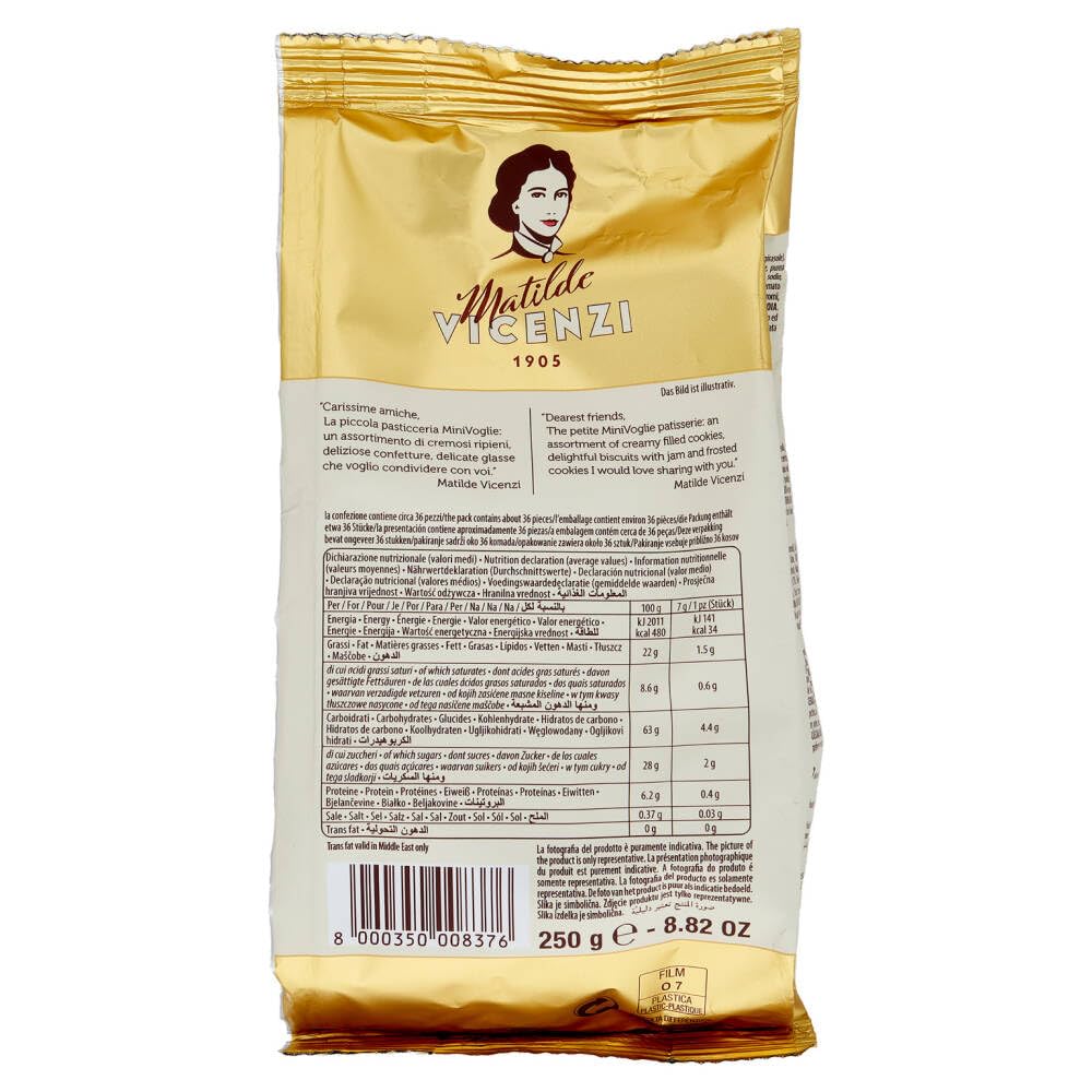 Italian Gourmet Matilde Italian Gourmet Minivoglie biscotti assortiti burro | Frollini con ripieni e marmellata, Auswahl für Kaffee, Tee, colazione e, Gesamtnettogewicht 1,5 kg + Kostenlos Polpa 400g